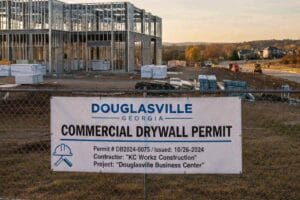 commercial drywall permit requirements in douglasville georgia
