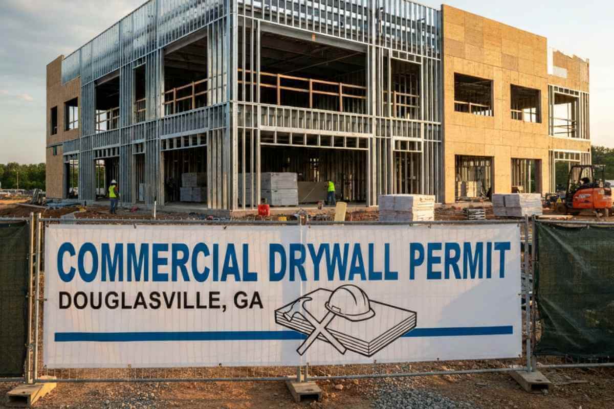 professional drywall installation blueprints for commercial permits