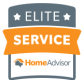 homeadvisor elite service badge with stars