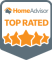 homeadvisor top rated 5-star badge