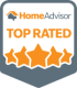 homeadvisor top rated 5-star badge